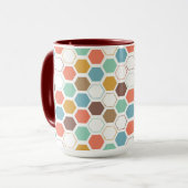 Mug Motif de module de ruche d'abeille (Devant gauche)