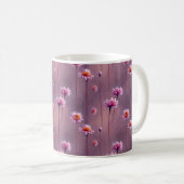 Mug Motif de monogramme de fleurs roses et orange (Devant droit)