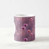 Mug Motif de monogramme de fleurs roses et orange (Centre)