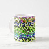 Mug Motif de monogramme d'empreinte de léopard (Devant gauche)