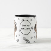 Mug Motif de monogramme empreinte de patte de mon Bull (Centre)
