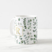 Mug Motif de monogramme Eucalyptus (Devant gauche)