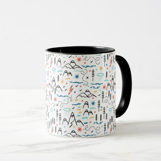 Mug Motif de montagne (Devant droit)