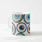Mug Motif de mosaïque de l'oeil maléfique (Devant gauche)
