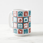 Mug Motif de mosaïque de Noël de style Avent (Devant gauche)