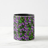 Mug Motif de mosaïque en bois de violet de fleur WI (Centre)