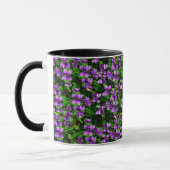 Mug Motif de mosaïque en bois de violet de fleur WI (Gauche)