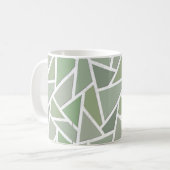 Mug Motif de mosaïque vert olive (Devant gauche)