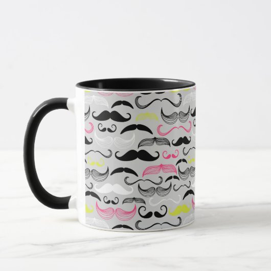 Mug Motif de moustache, rétro style (Gauche)