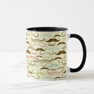 Mug Motif de moustache, rétro style 4