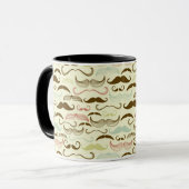 Mug Motif de moustache, rétro style 4 (Devant gauche)