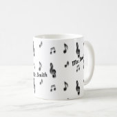 Mug Motif de Musical Notes Musique Enseignant Merci (Devant droit)
