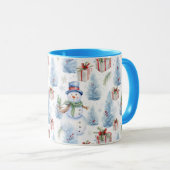 Mug Motif de Noël aquarelle (Devant droit)