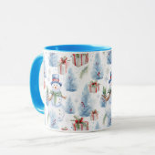 Mug Motif de Noël aquarelle (Devant gauche)