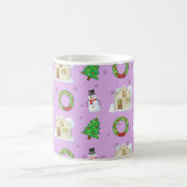 Mug Motif de Noël - Arrière - plan pourpre (Centre)