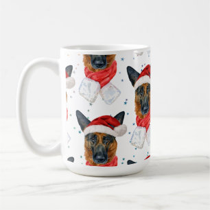 Mug Motif de Noël aux étoiles pour chien de race Berge