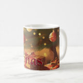 Mug Motif de Noël, avec des cadeaux sous l'arbre de No (Devant droit)