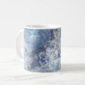Mug Motif de Noël bleu texturé de glace et de neige (Devant gauche)