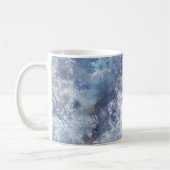 Mug Motif de Noël bleu texturé de glace et de neige (Gauche)