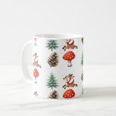 Mug Motif de Noël de bébé renne sauteur mignon (Devant gauche)