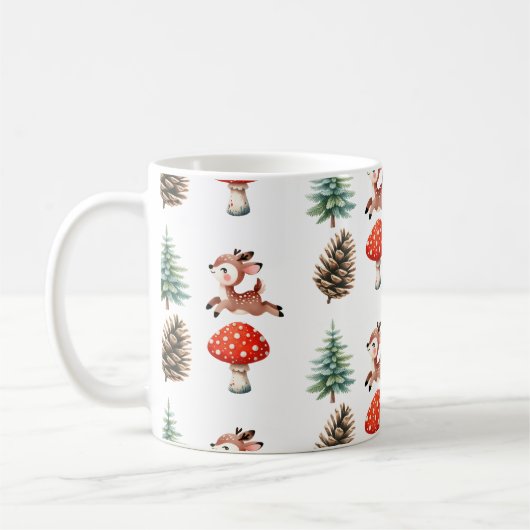 Mug Motif de Noël de bébé renne sauteur mignon (Gauche)