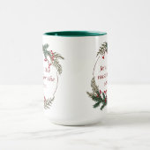 Mug Motif de Noël de la saison Holly Berry Wreath (Centre)