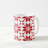 Mug Motif de Noël des flocs de neige de Noël (Devant droit)