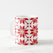 Mug Motif de Noël des flocs de neige de Noël (Devant gauche)