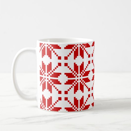 Mug Motif de Noël des flocs de neige de Noël (Gauche)