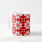 Mug Motif de Noël des flocs de neige de Noël (Devant gauche)