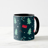 Mug Motif de Noël, design populaire, (Devant droit)