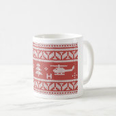 Mug Motif de Noël d'Hélicoptère Aviation (Devant droit)
