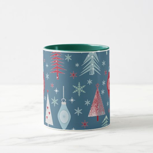 Mug Motif de Noël d'hiver. (Centre)