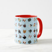 Mug Motif de Noël du chat (Devant droit)