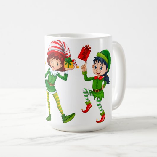 Mug MOTIF de Noël ELF (Devant droit)