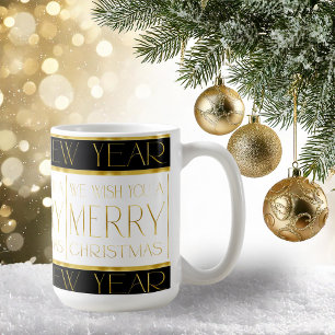 Mug Motif de Noël en or noir #35 ID1009