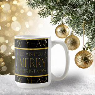 Mug Motif de Noël en or noir #35b ID1009