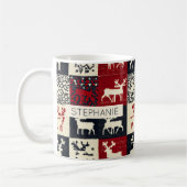 Mug Motif de Noël en Patchwork | Rustique (Gauche)