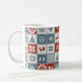 Mug Motif de Noël en patchwork. Traditionel (Gauche)