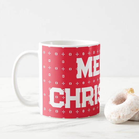 Mug Motif de Noël géométrique - (Avec donut)