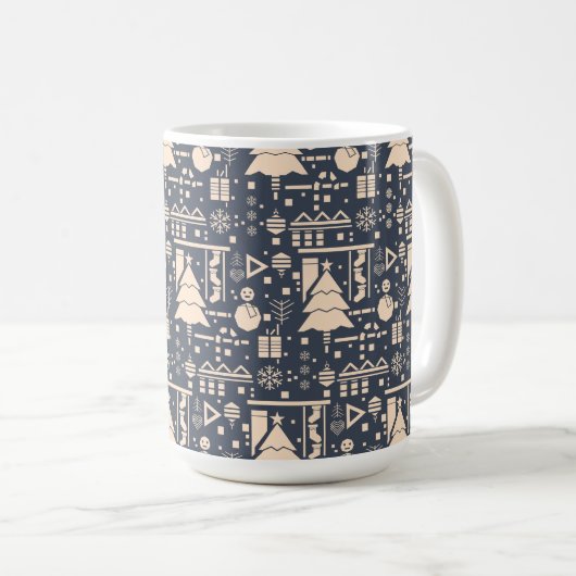 Mug Motif de Noël géométrique (Devant droit)