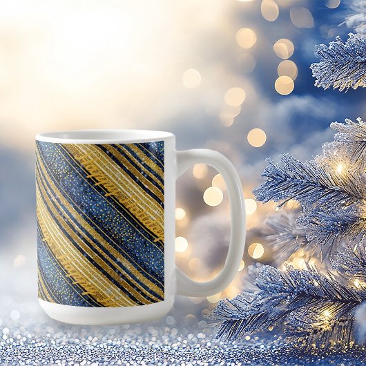 Mug Motif de Noël Gold bleu#28 ID1009