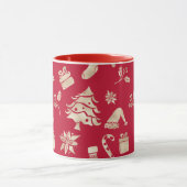Mug Motif de Noël joyeux or moderne (Centre)