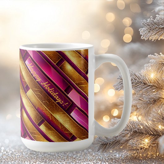 Mug Motif de Noël Magenta Gold#28 ID1009