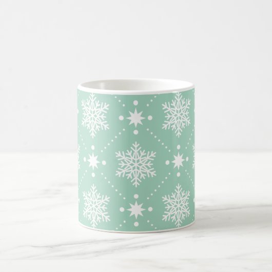 Mug Motif de Noël Mint Green White (Centre)