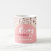 Mug Motif de Noël Moderne Rose Pâle (Centre)