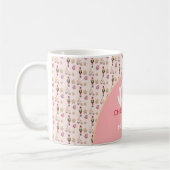 Mug Motif de Noël Moderne Rose Pâle (Gauche)