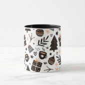 Mug Motif de Noël noir et blanc, (Centre)