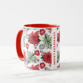 Mug Motif de Noël Poinsettia (Devant gauche)