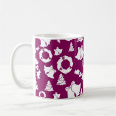 Mug Motif de Noël pourpre (Gauche)
